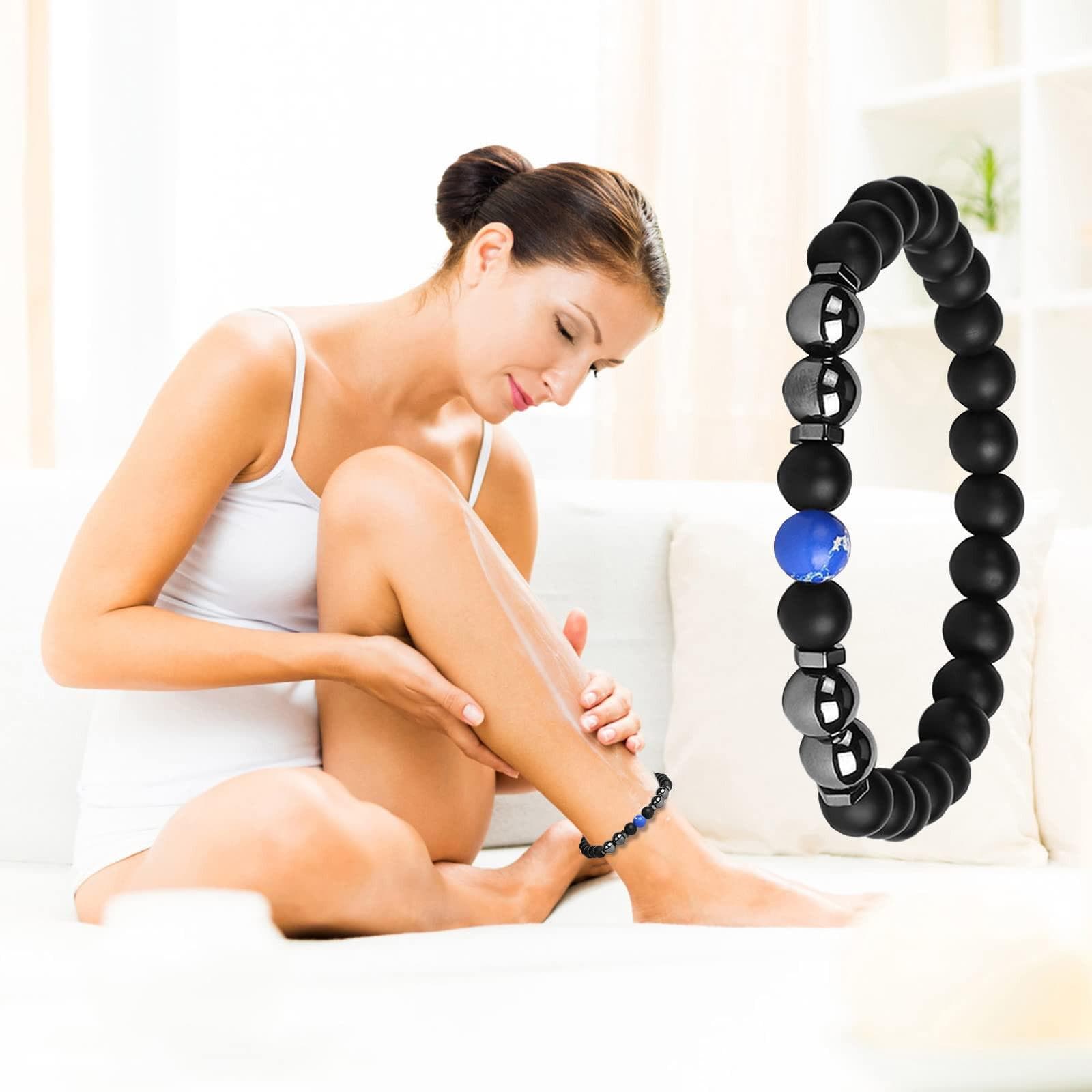 (Coconut chicken)Slimming Anklet For Men Women Adjustable Lymphatic Drainage  Bracelet Anklet A multicolour