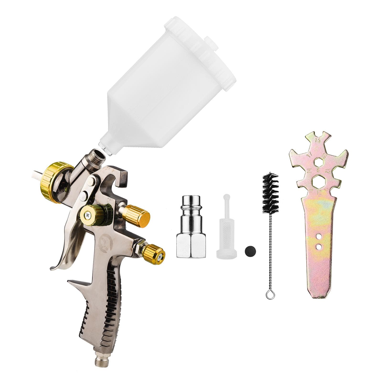 LVLP 1.8mm Air Spray Gun Kit 600cc Fluid Cup Gravity Feed Air Paint Sprayer Mini Handheld 1.8mm