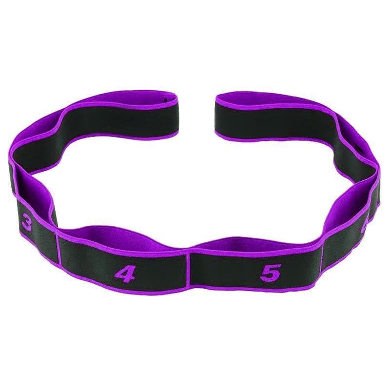 Yoga Pull Strap Belt Polyester Latex Elastic Latin Dance Stretching Band Loop Yoga Pilates GYM Fitness Exercise Resistance Bands purple
