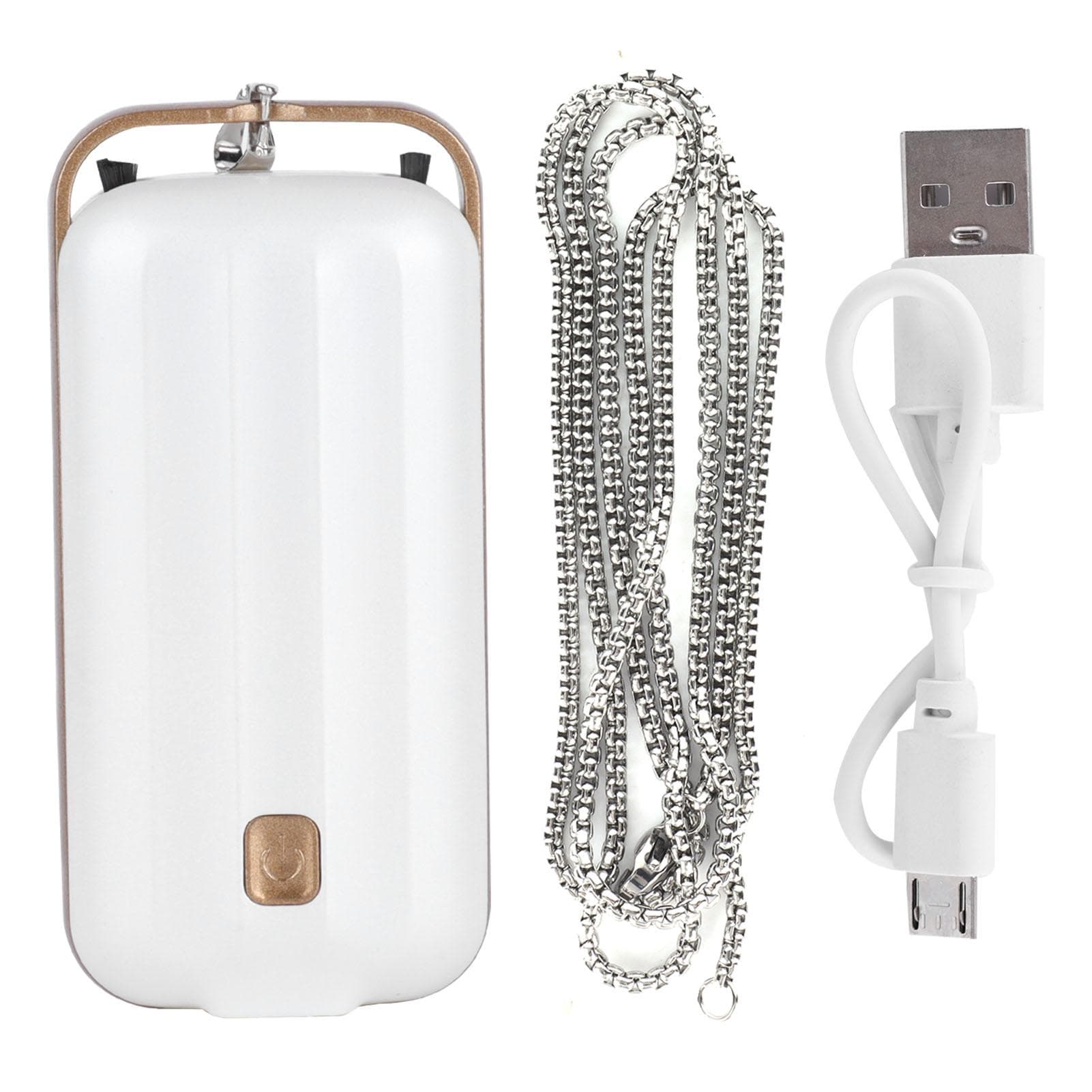 Portable Air Purifiers Necklace NeckMounted Negative Ion ConsumableFree Rechargeable Air white