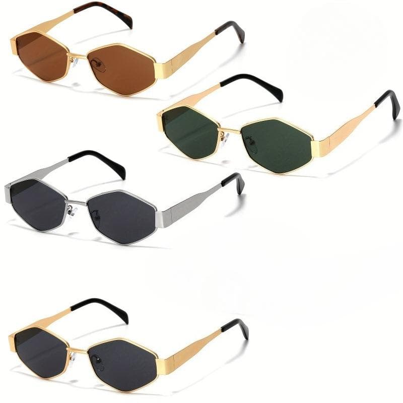 1/4 Pairs Women's Metal Fashion Glasses Men's Classic Retro Trendy Durable Summer Must-have Eyewear