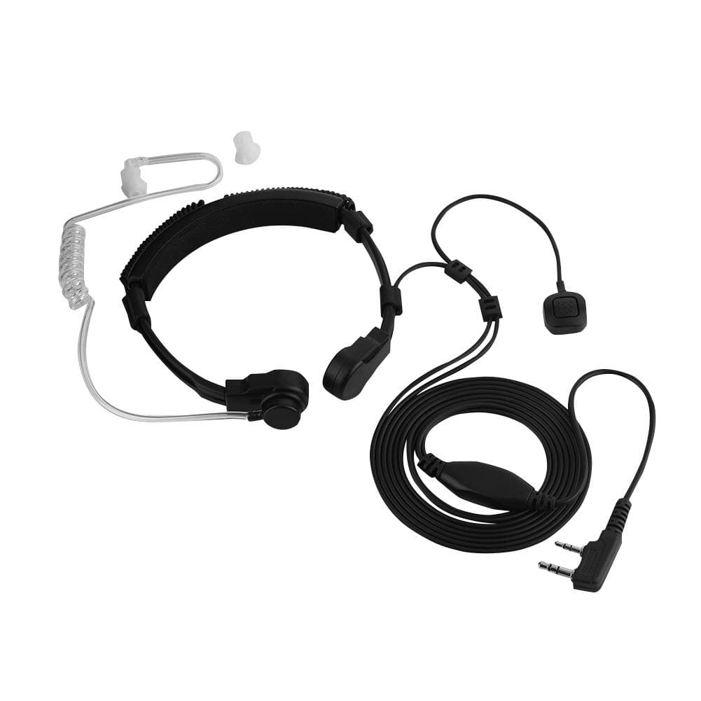 Throat Shock Headphone Extendsible Finger PTT Ear Airway Throat Wheat for BaoFeng UV5R BF888S