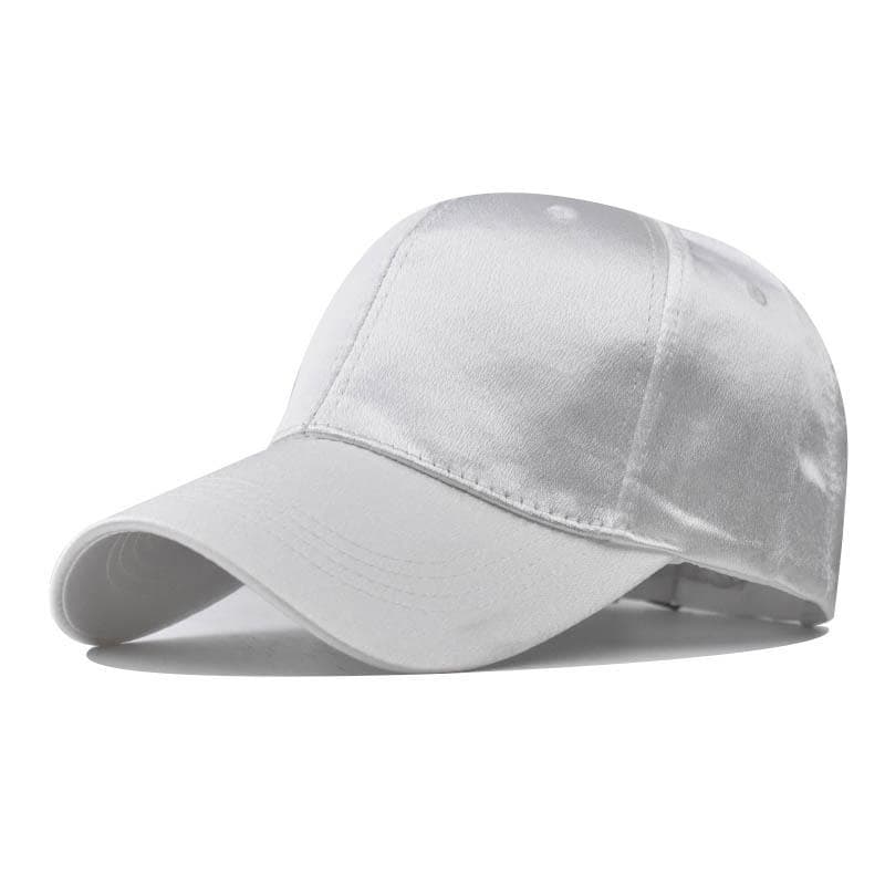 Silk Satin Women Men Baseball Caps Glossy SImple Korea Sun Hat Summer Baseball Hats Hip Hop Visor Hat 54-60cm
