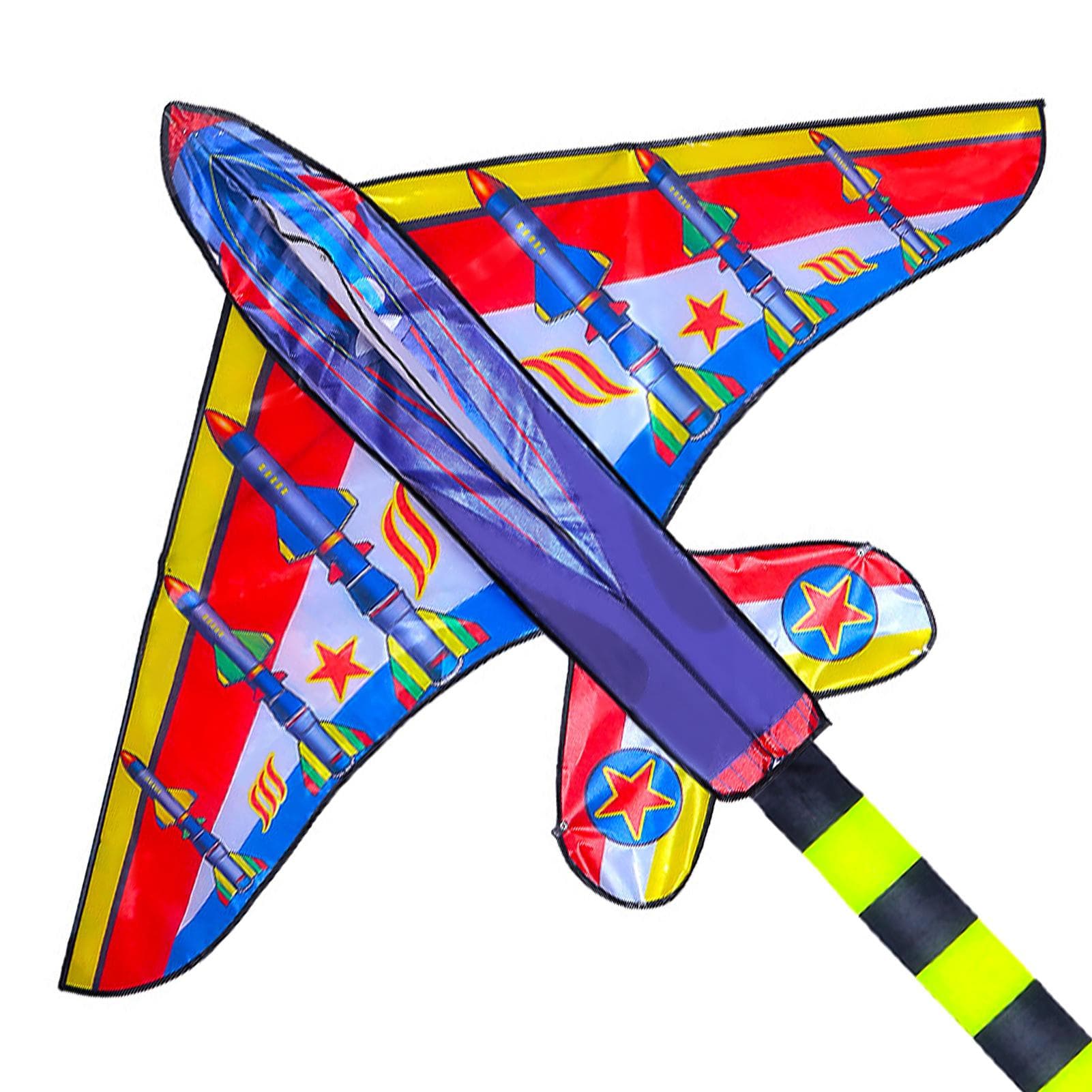Plane Kite for Kids Adults Single Line Kite with Tail for Children Outdoor Game Beach Trip Plane