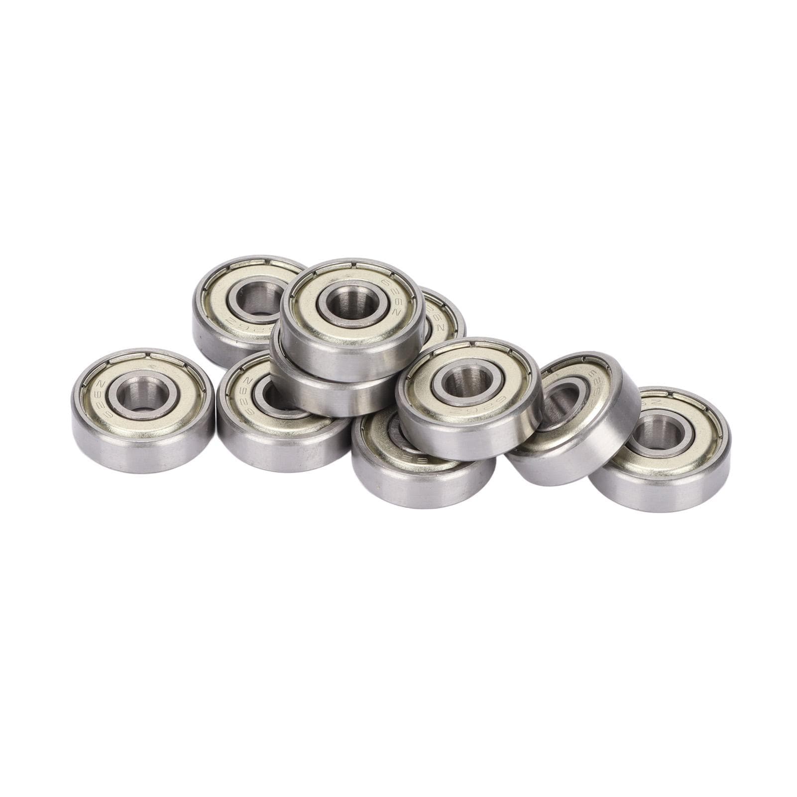 10Pcs Deep Groove Ball Bearing Double Shielded Steel Hardware 626Z 6mm ID 19mm OD 6mm T