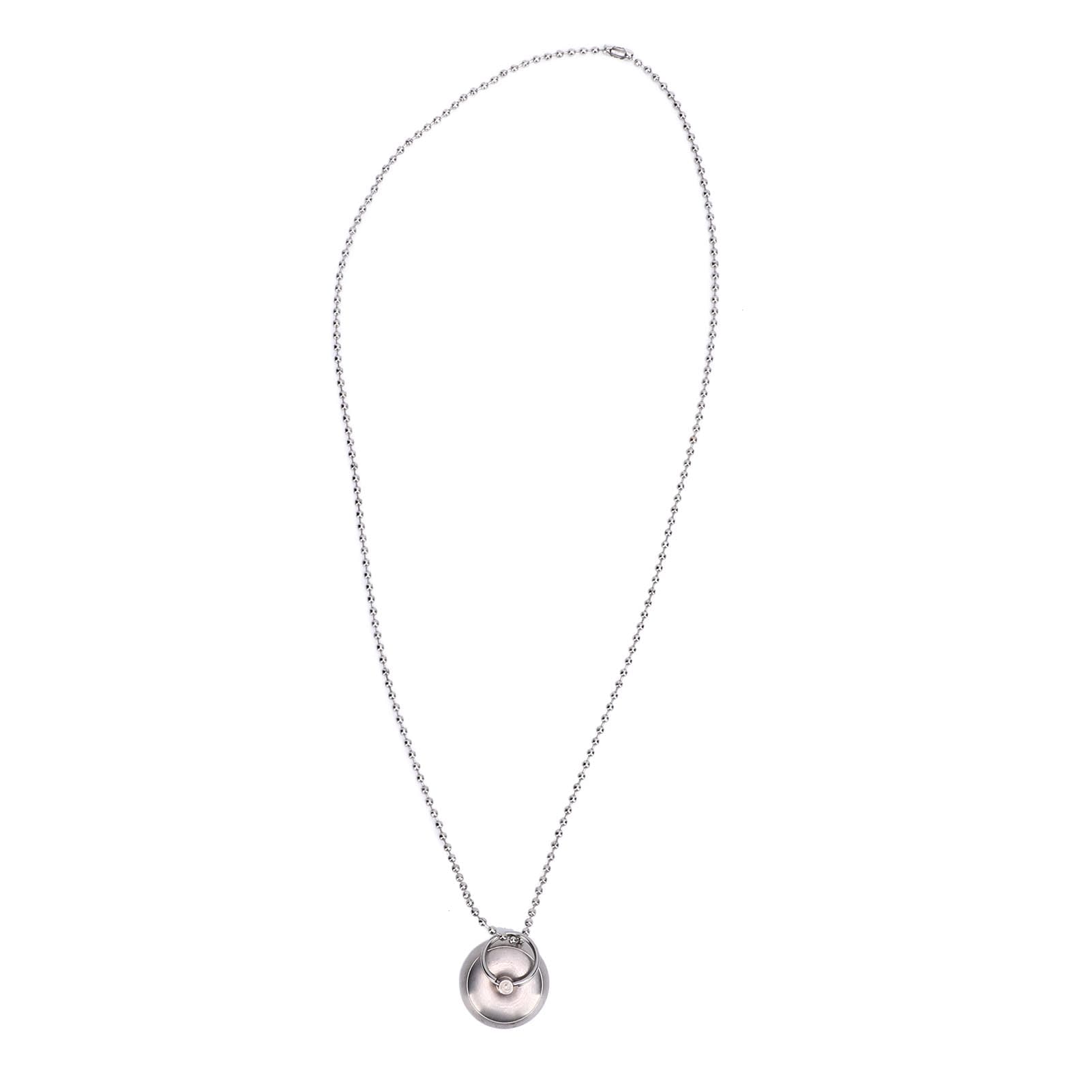 Stainless Steel Keychain Pendant Jar Portable Sealed Jar Keychain Pendant Pocket Case for Travel