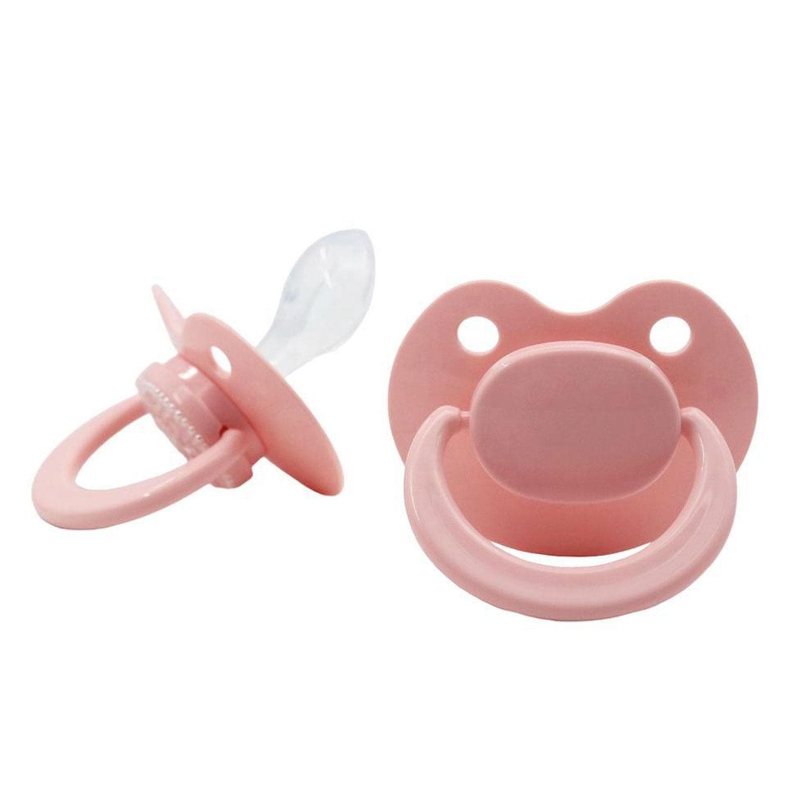 Adult Pacifier for Stress Relief Food-grade Silicone Simulation Dummy Nipple Peace and Relaxation Realistic Soother Toy pink