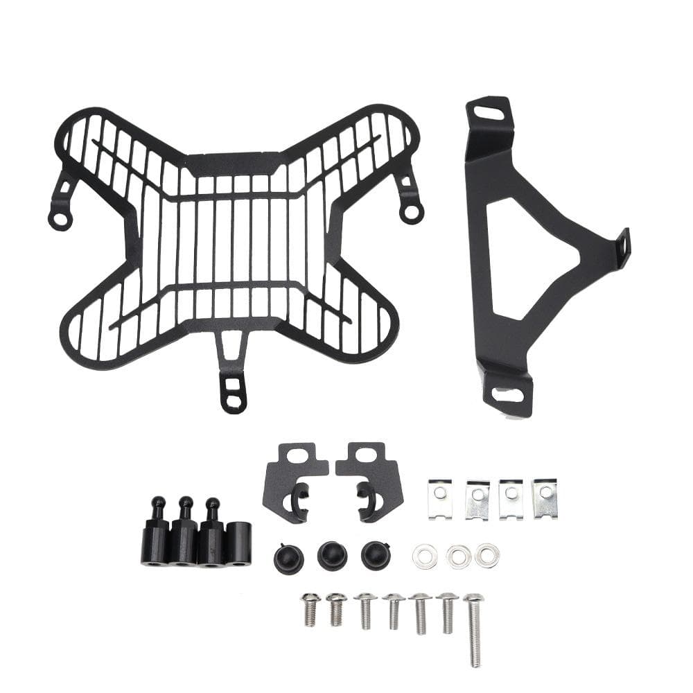Motorcycle Headlight Protector Aluminum Headlamp Guard Protective Cover Replacement for R1300GS black
