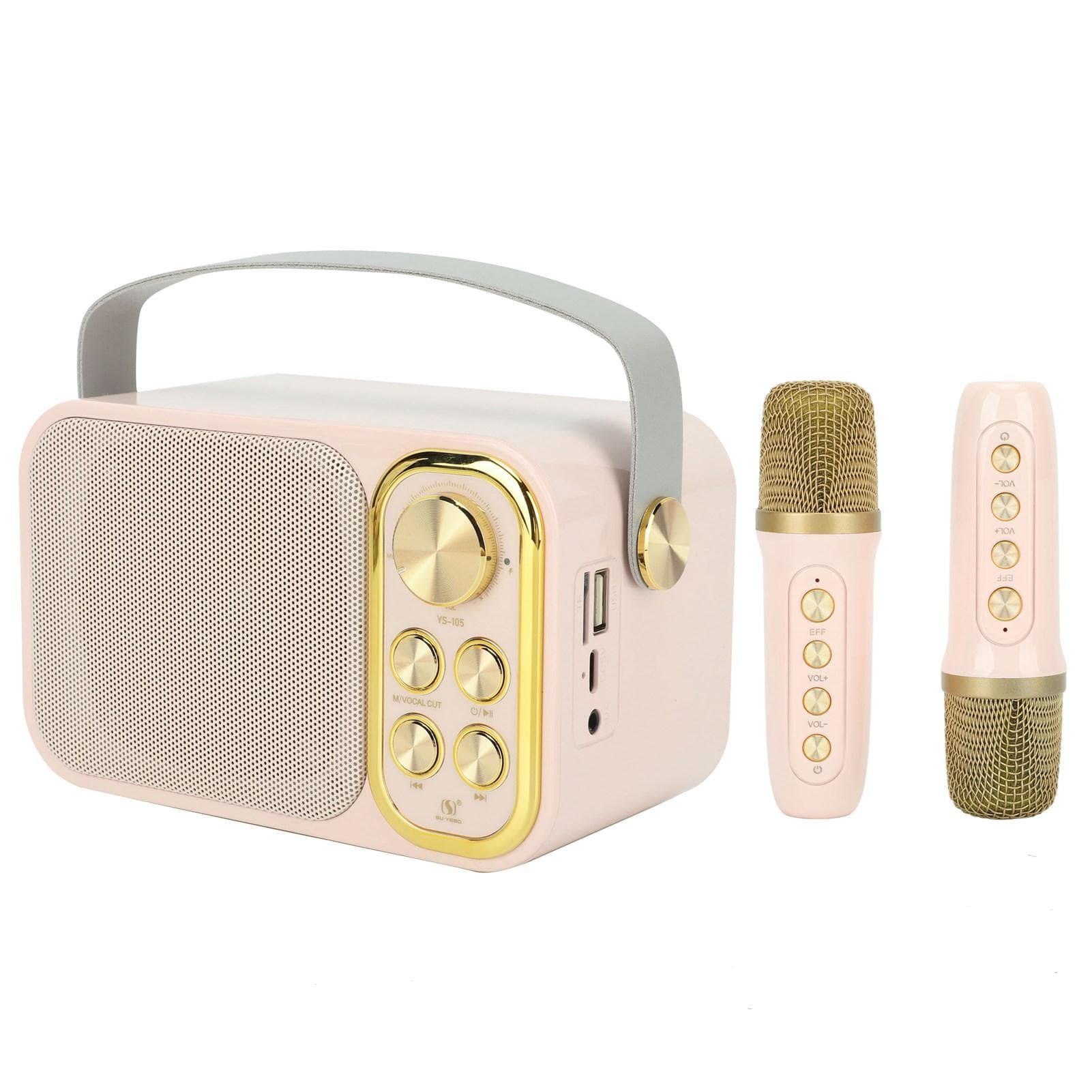 Karaoke Machine with 2 Microphones Karaoke All in One Machine Portable Bluetooth Singing Machine