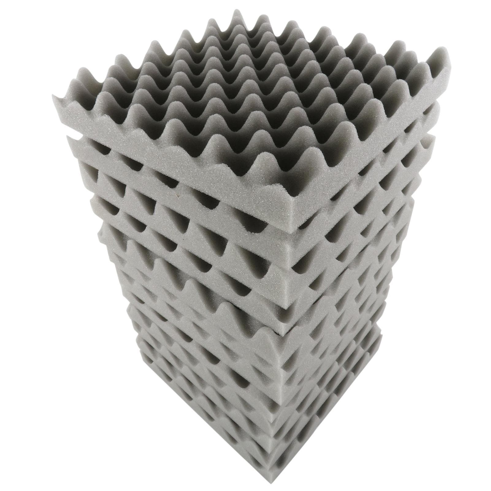 12PCS 30 * 30 * 5cm Acoustic Foam Panels Egg Foam Pad Sound Isolation Foam for Home Studio Theater grey
