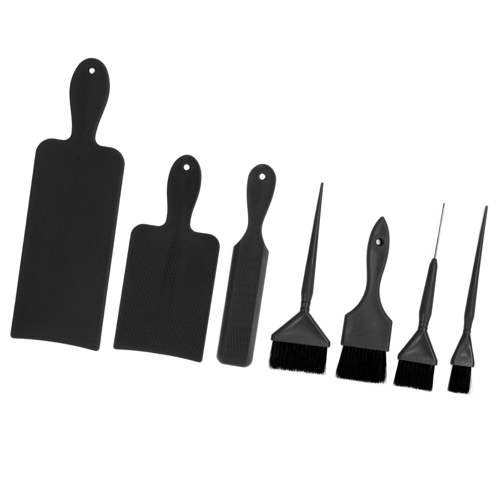 7pcs Hair Dye Tool Set Balayage Board Coloring Brush Hair Highlighting Paddle Brush Tools Hair black