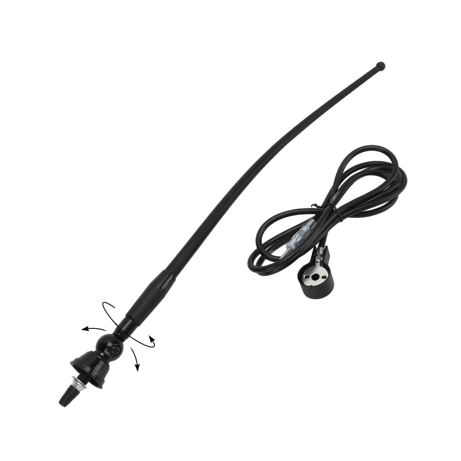 Universal Car FM AM Antenna High Flexible Auto Radio Aerial with Din Male Connector for Truck Bus