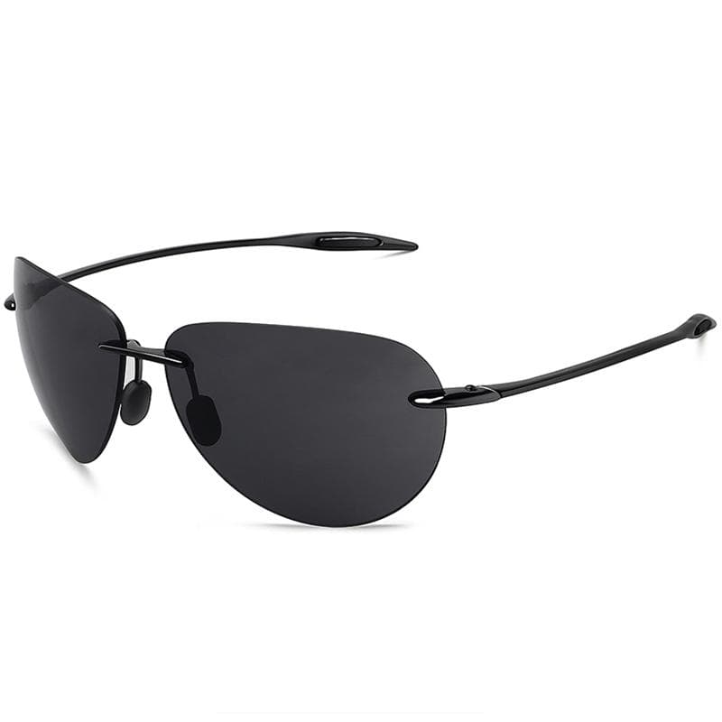 MAXJULI Rimless Oval Sunglasses UV400 Unbreakable TR90 Frame for Women&Men Driving Sports Sun Eyewear (MJ8008)
