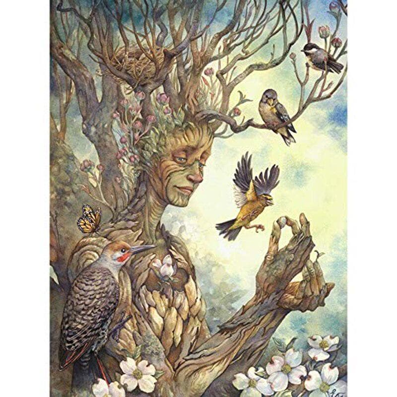 Diamond Painting Diamond Painting DIY Tree People Birds Cross Stitch 20X30CM