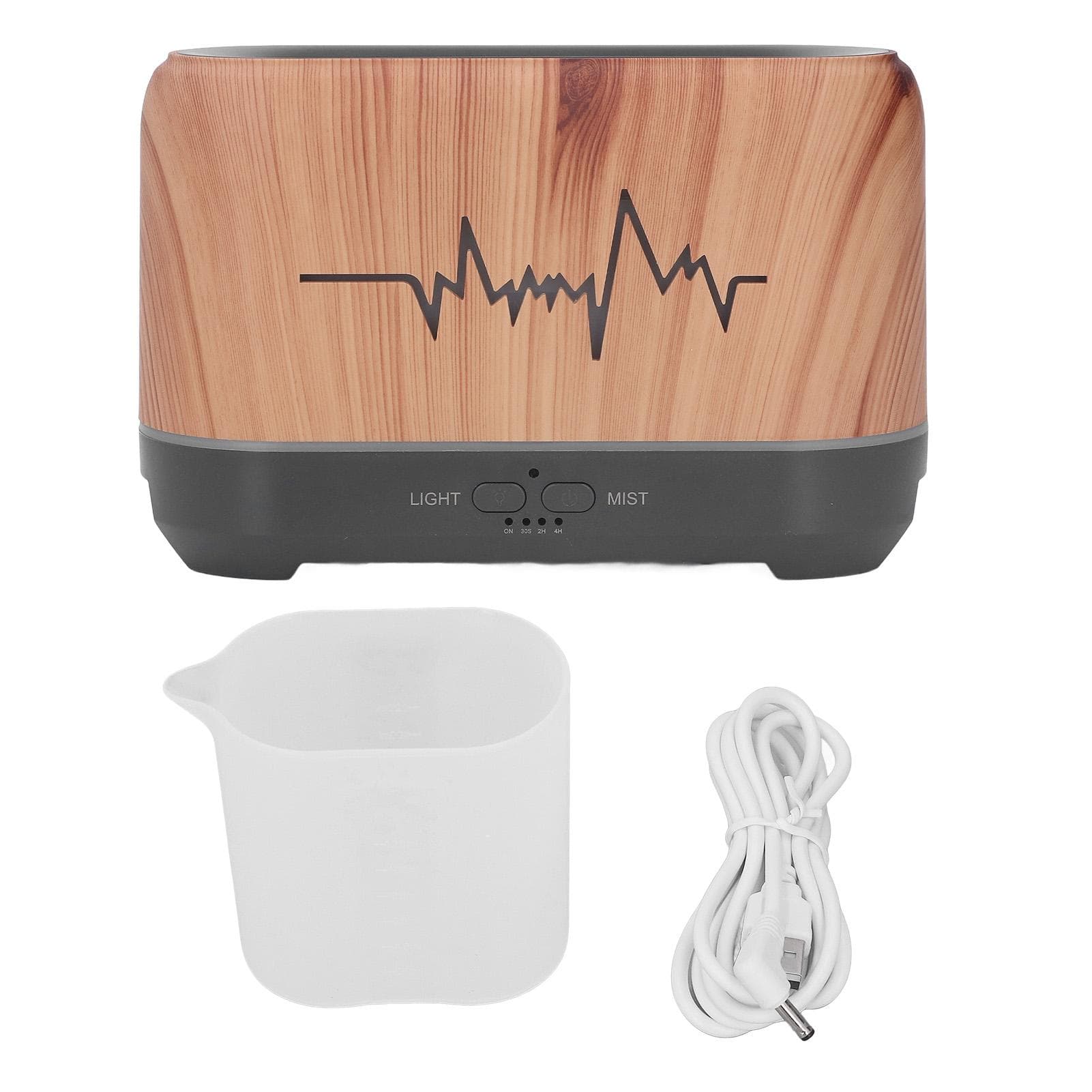 200ml Aroma Diffuser Humidifier with Hollow Flame Lamp USB Power Supply for Bedroom Office
