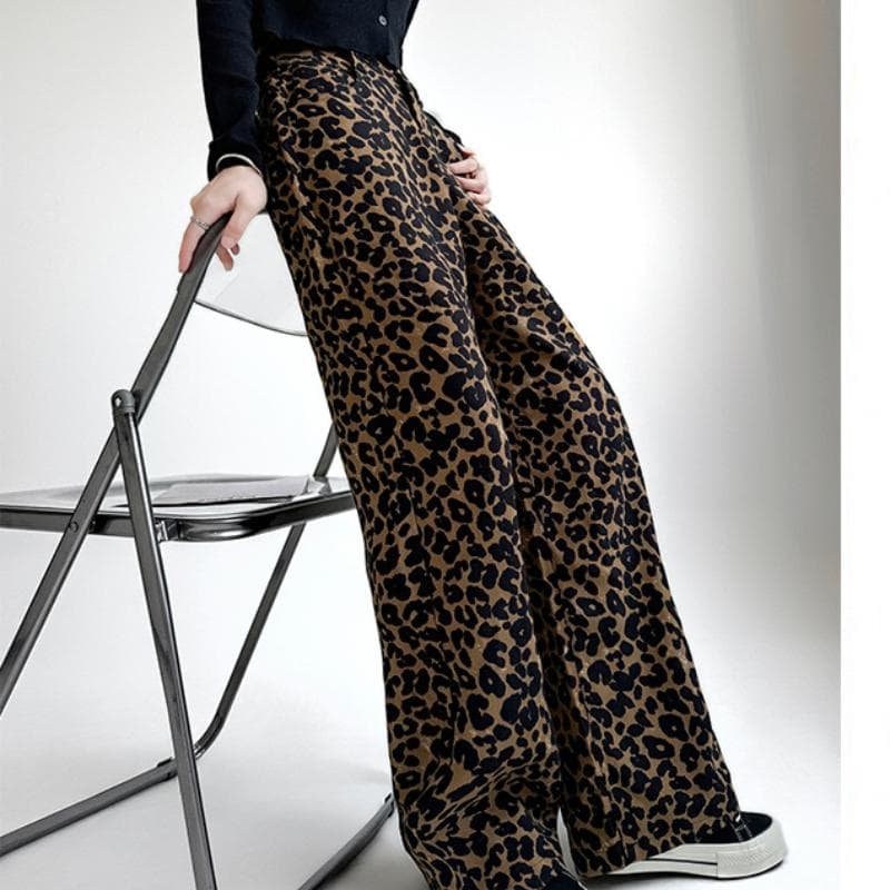 Pants Drooping Pants for Women's New Spring and Autumn Korean Style Slim Straight Pants Floor-moving High-waisted Retro Casual Pants XL