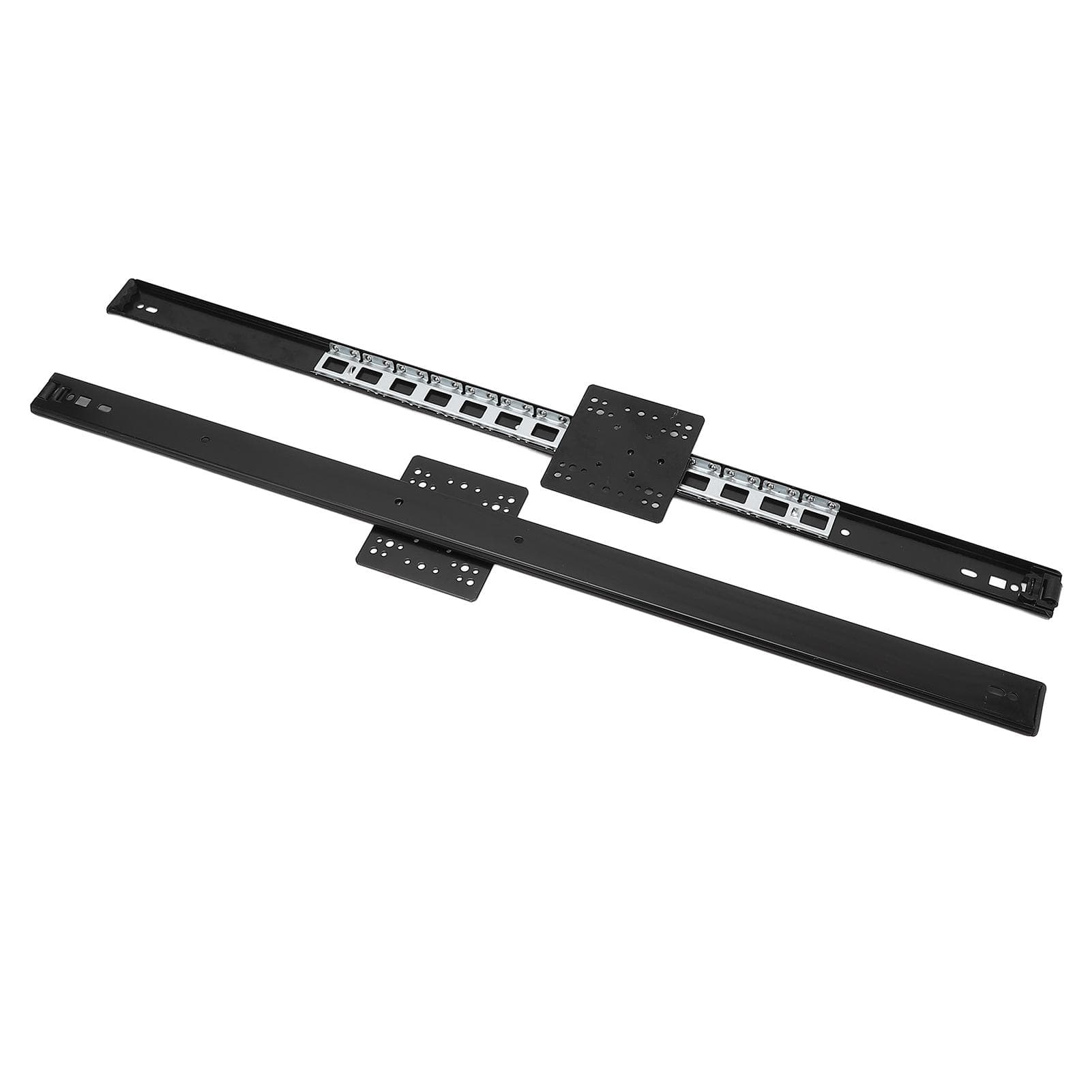 1 Pair of Drawer Slides Side Mount 26in Heavy Duty 2 Section Ball Bearing Runners Tracks Black