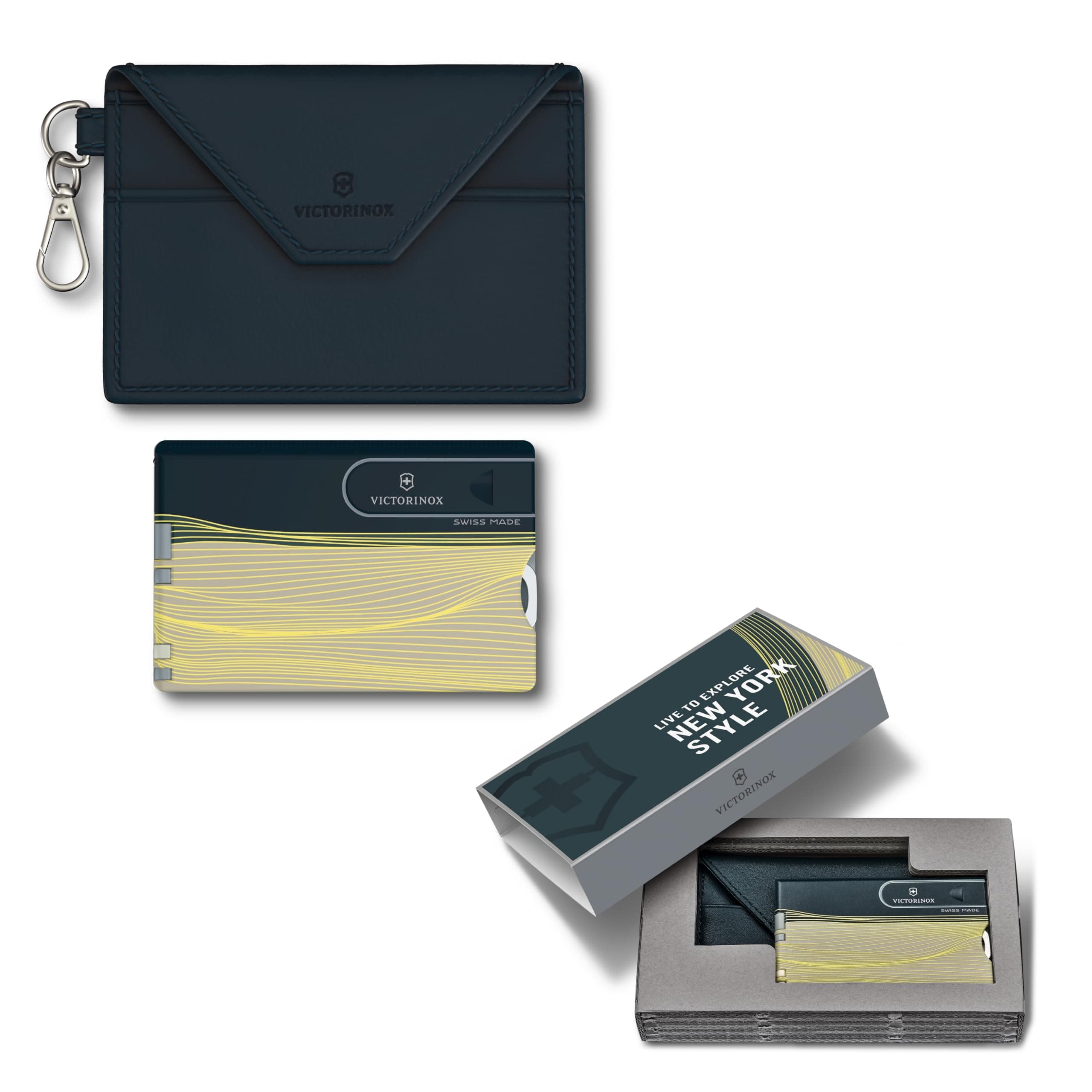 VICTORINOX Live to Explore Swiss Card Classic New York Style Slim Wallet Multi-Tool Swiss Army Knife Multi-Function Knife Emergency Preparedness Tool