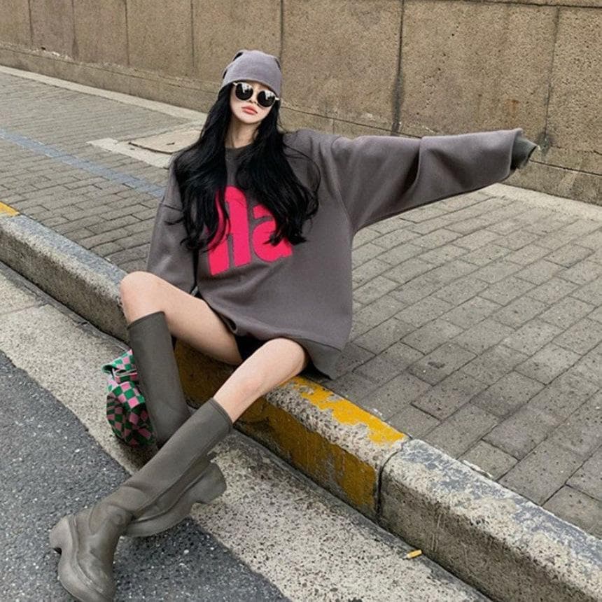 Sweater Jacket for Women In Autumn and Winter New Design Niche Loose Lazy Bottom 2XL grey