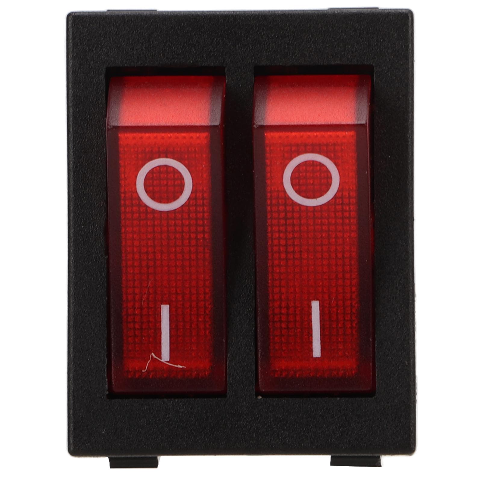 16A 125/250VAC Double Control Rocker Switch Panel Red LED Light Boat ON Off Toggle Switch for