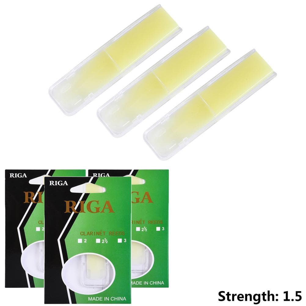 3PCS Clarinet Reeds Strength 1.5/2.0/2.5 Clarinet Resin Reeds
