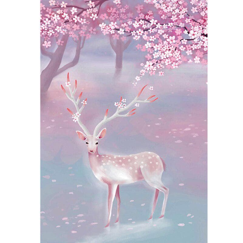 5d Diy Full Diamond Stickers Diamond Cross Stitch Elk Simple Modern Living Room Diamond Painting 20X30CM