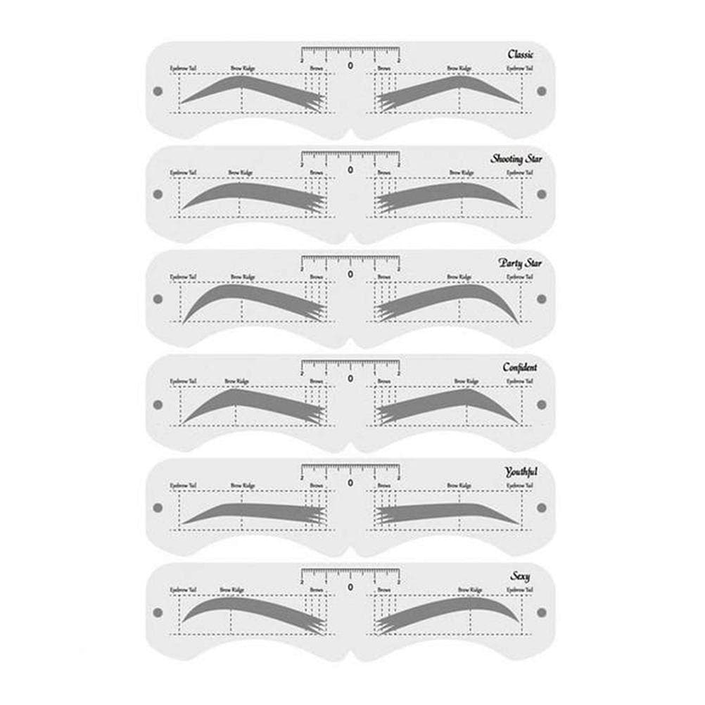 Makeup Eyebrow Mold Set PEVA Soft Eyebrow Shaper with Elastic Band Reusable DIY Makeup Tool for