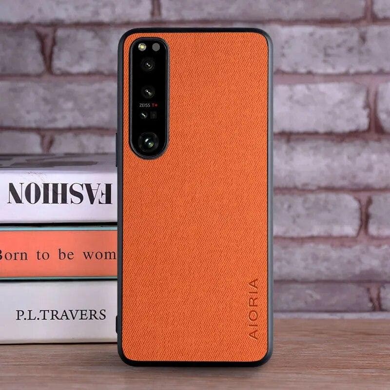 Case for Sony Xperia 10 5 1 Ace 2 II III IV coque Luxury textile Leather phone cover for sony xperia ace iii case funda capa Xperia 5 II orange