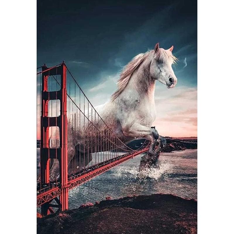 5D DIY Diamond Painting Fantasy Horse Embroidery Cross Stitch Mosaic Full Rhinestone Decor 20X30CM