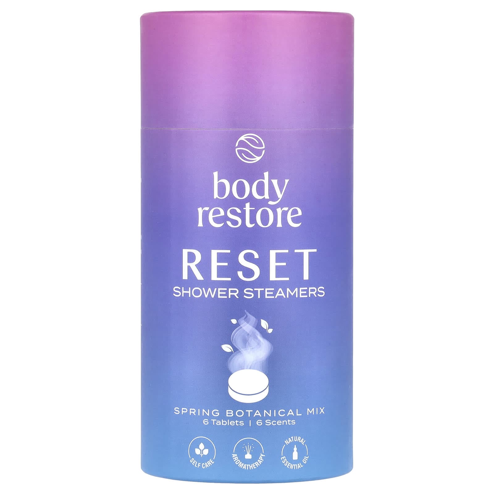 Body Restore, shower steamer, reset, 6 tablets, 5.3 oz