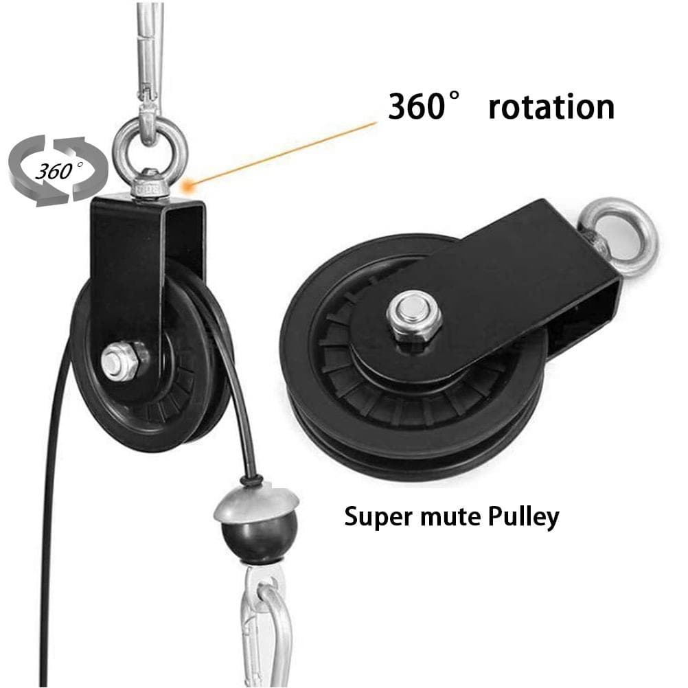 360 Degree Rotation Strength Training Bearing Pulley Wheel Home Gym Equipment Indoor U Type Swivel