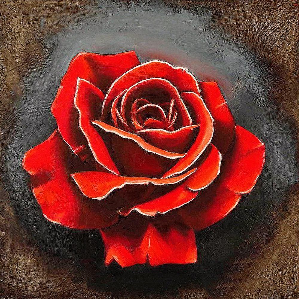 DIY 5D Diamond Painting Cross Stitch Painting Red rose Diamond Embroidery Needlework 30X30CM