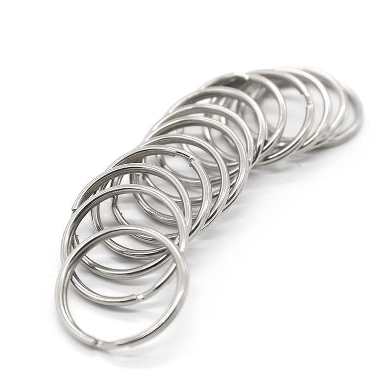 10 Pcs Key Rings Chains Split Ring Hoop Metal Loop Accessory 25mm 10 Pcs