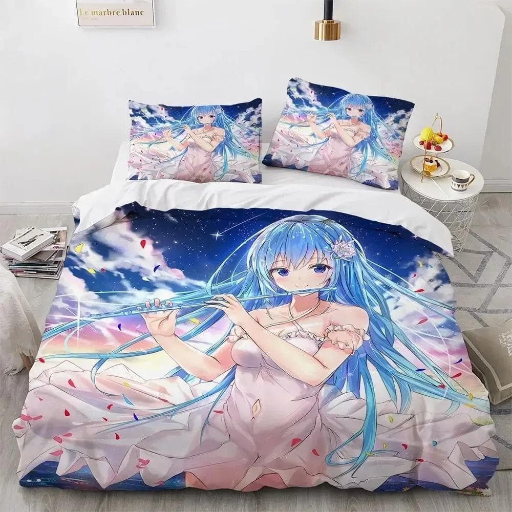 Kawaii Anime sexy Girl Bedding Set Boys Girls Twin Queen Size Duvet Cover Pillowcase Bed Kids Adult Fashion Home Textile 70x133cm 2pcs
