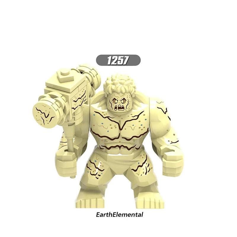 1PC Minifigure Building Blocks, Humanoid Superheroes Anime Figures Four Elements Terroir Water, Fire, Green Giant Toys, Children's Gifts