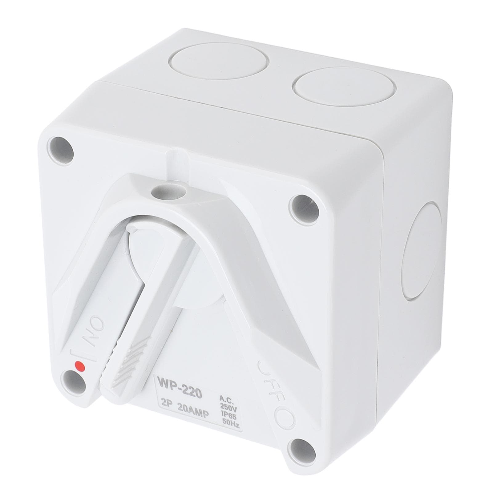 Enclosed Motor Disconnect Switch 2P 20A IP65 Water Proof Heavy Duty Safety Isolation Switch