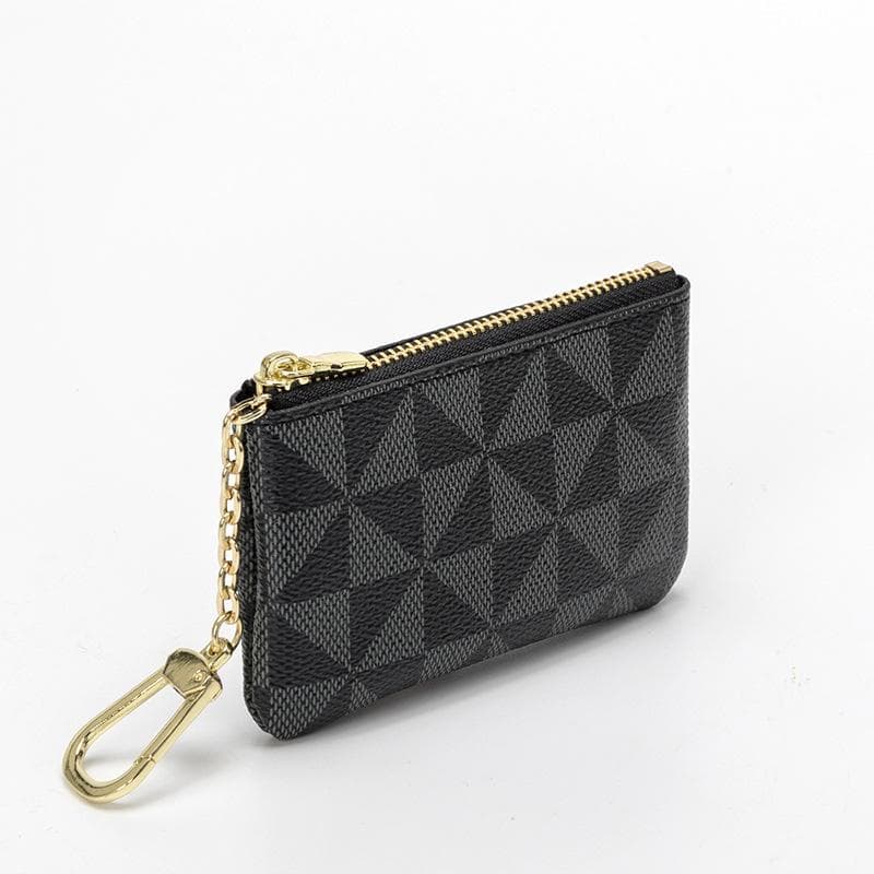Easy To Match Printed Coin Purse Coin Bag Women's Small Purse Short Clutch Key Bag Simple Mini