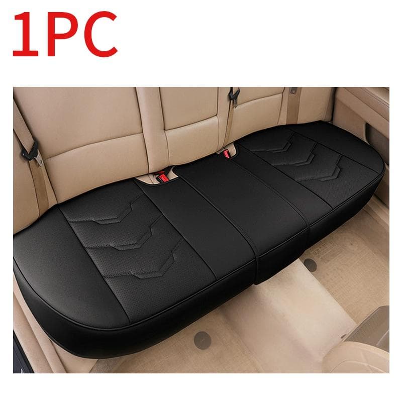 SEAMETAL Ultra Luxury Car Seat Cover Leather Cushion Universal Breathable for Most Suv Car Seat Protection 1pc rear cover black