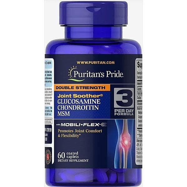 Puritan's Pride, Double Strength Glucosamine, Chondroitin & MSM Joint Soother 60 Cap