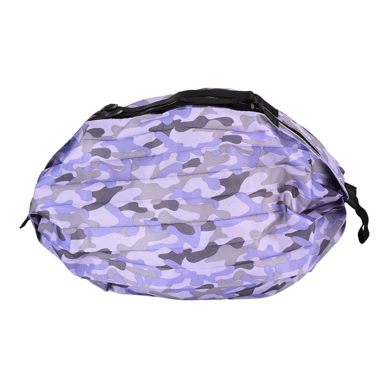 High Capacity Storage Bag Travel Single Shoulder Waterproof Shopping Bag Portable Folding Storage purple