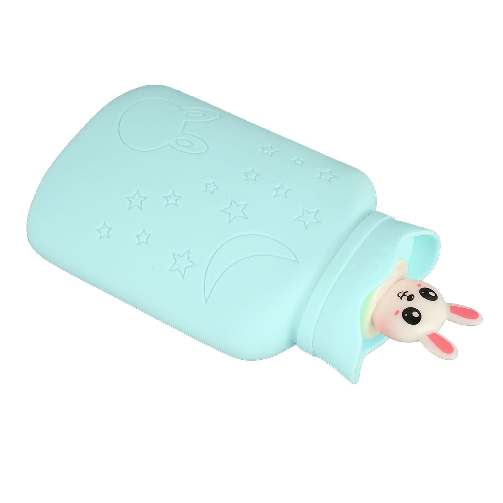 Hot Water Bottle Microwave Heating Explosion Proof Leak Proof Portable Warm Water Bag for Hot and blue