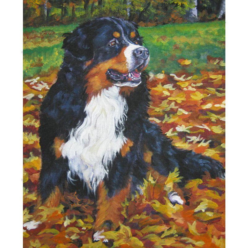Diamond Painting Embroidery Bernese Mountain Dog Rhinestone Full Round Drill Wedding Decoration 20X30CM