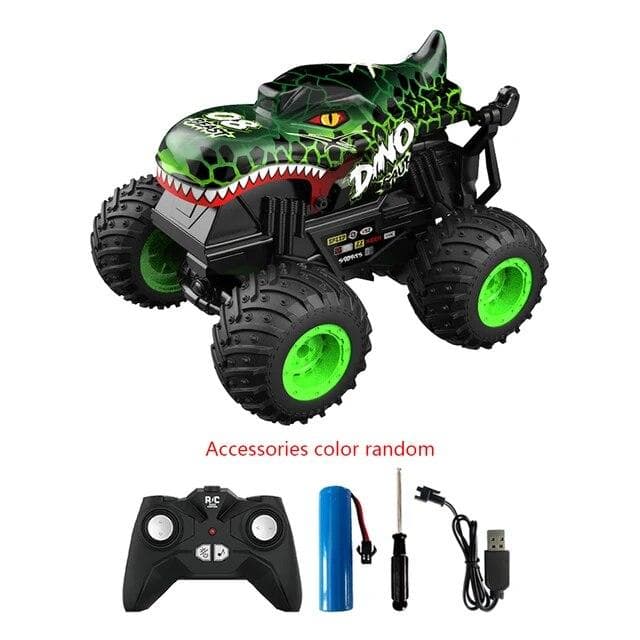 4WD RC Car With Led Lights 2.4G Radio Remote Control Cars Off Road Control Trucks Boys Toys for Children green