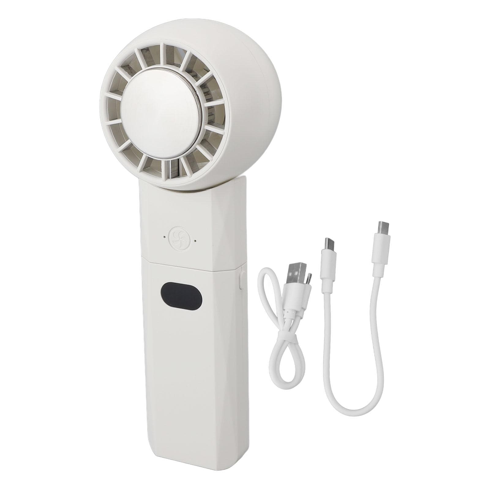 Portable Handheld Fan Multifunction Foldable USB Rechargeable 3 Speed Wind Small Air Conditioner white