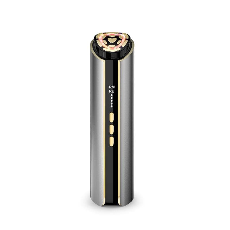 Facial Red and Blue Light Beauty Instrument, Vibration Massager, Face Introduction Beauty, Home Beauty Instrument gray