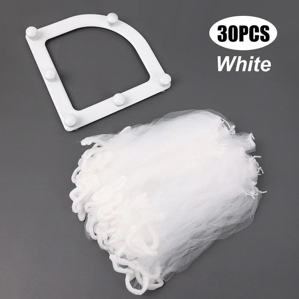 Triangle Drainage Filter Rack Garbage Bag Set Disposable Trash Strainer Mesh Bag Kitchen Sink Waste Drain Filter Bag white