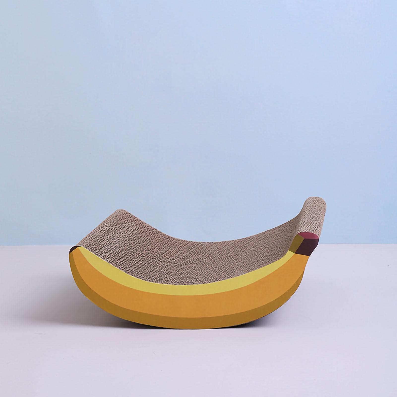 Cat Scratching Board Banana Shape Cute Funny Corrugated Paper Cat Grinding Claw Scratching Board