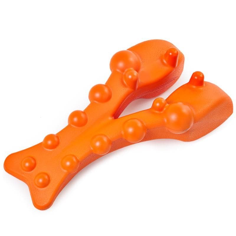 1PCS Spinal and Lumbar Massager Cervical Spine Massage Pillow Shoulder Neck Waist Pad Acupressure Massage Stretching Relief Rack orange