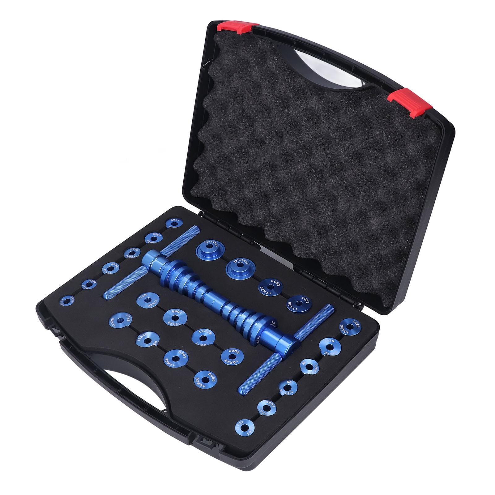 Bicycle Bearing Press Set Aluminum Alloy Hub Bearing Installation Drift Kit with 18 Pairs Press