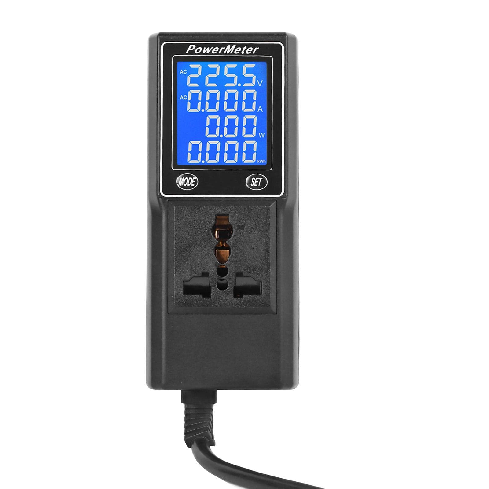 Electricity Usage Monitor Plug in Power Meter Electrical Power Consumption Watt Voltage Amps Meter